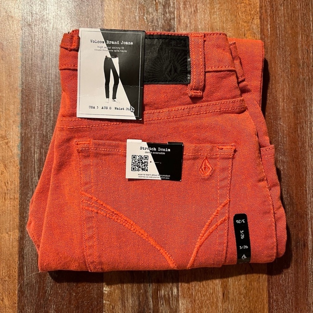Volcom Women's Skinny Jeans in Orange